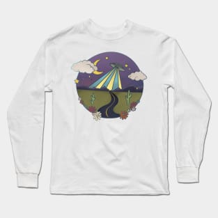 ufo desert Long Sleeve T-Shirt